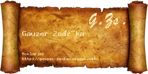 Gauzer Zsóka névjegykártya